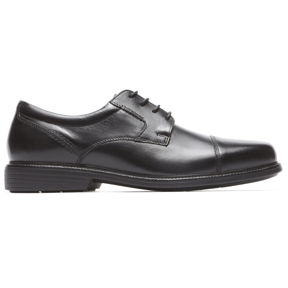 Oxfords Rockport Homem Pretas - Charles Road Cap Toe - 64901NHPV